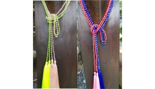 long tassels crystal beads scarf necklace fashion wholesale price 